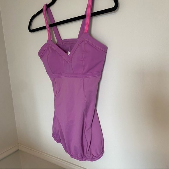 LULULEMON Speed Up Tank Pink Lilac Size 4 Zippered Pocket Luxtreme - Picture 4 of 8